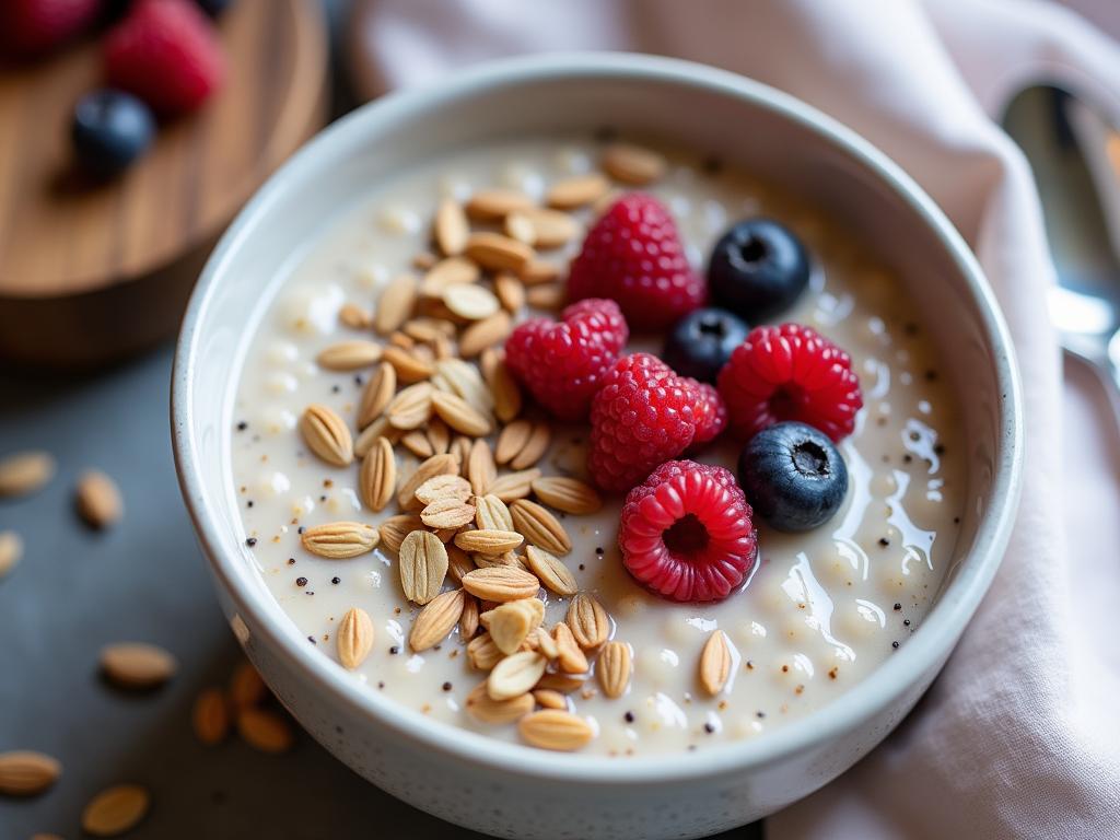 Overnight Power Oats with banana and nut butter - vegan breakfast day 1